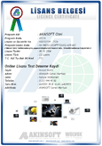 AKINSOFT VALID LICENSE CERTIFICATE